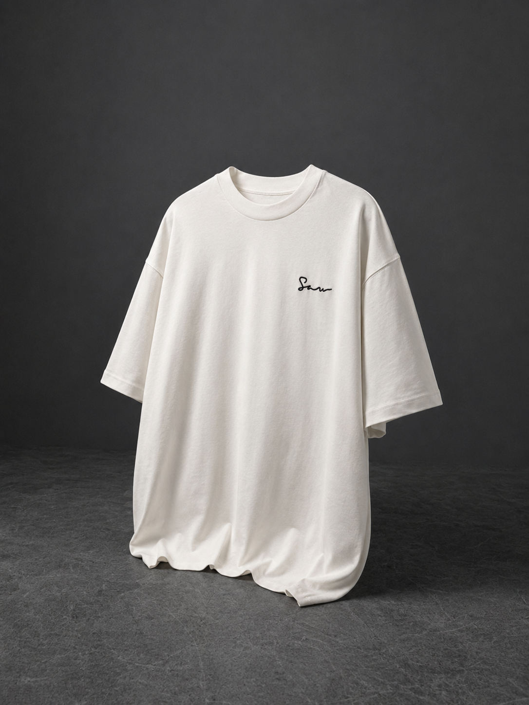 Oversize Krem Tişört