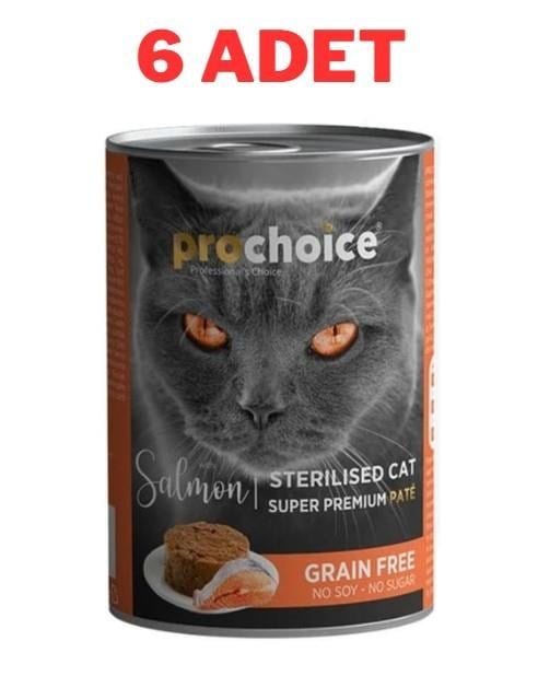 ProChoice Adult Cat Sterilised Salmon Pate Kedi Konservesi 6x400 gr