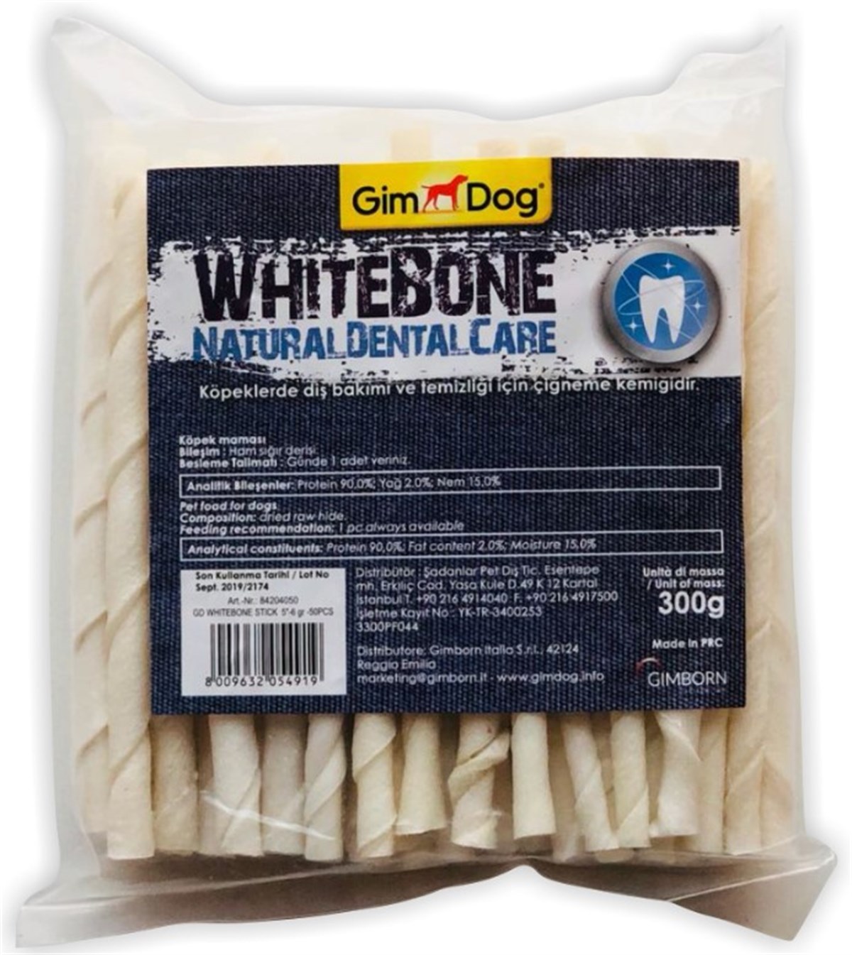 Gimdog Mordimi Burgu Çubuk 5'' 6 Gr 50Li White