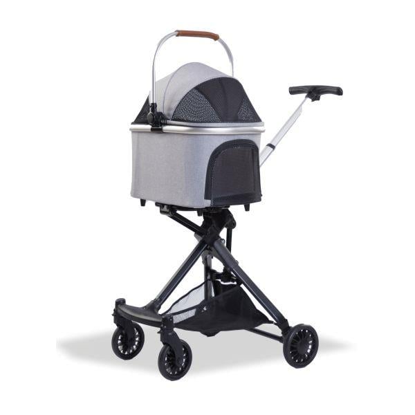 EuroDog Katlanabilir Köpek Arabası Gri 83x48,5x110 cm