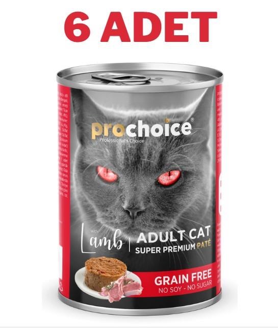 ProChoice Adult Cat Lamb Pate Kuzulu Kedi Konservesi 6x400 gr