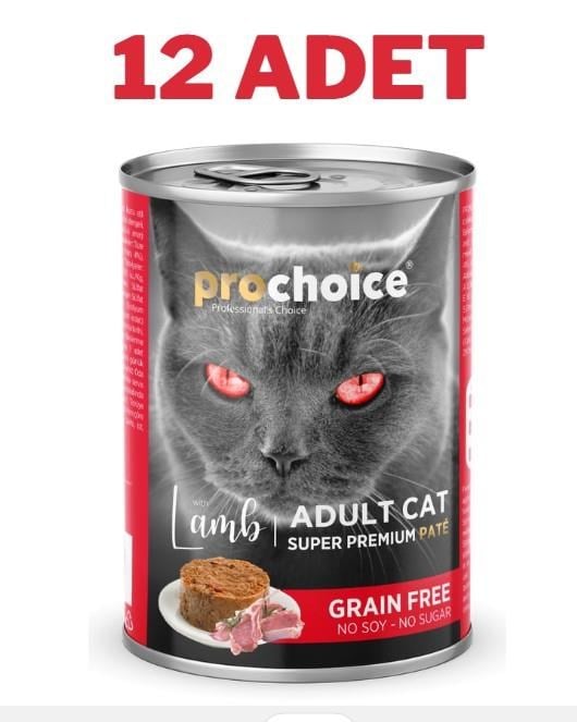 ProChoice Adult Cat Lamb Pate Kuzulu Kedi Konservesi 12x400 gr