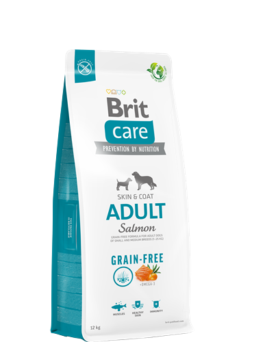 Brit Care Deri Ve Tüy Hassasiyeti Olan, Yetişkin Köpekler İçin, Tahılsız, Somonlu Kuru Mama 12 kg