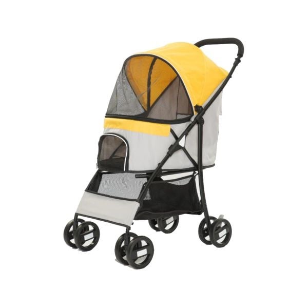 EuroDog Katlanabilir Köpek Arabası Sarı 67x47x98 cm