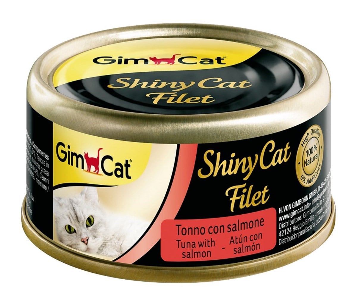 Gimcat Shinycat Tuna Balıklı Somonlu Kedi Konsevesi 70 Gr