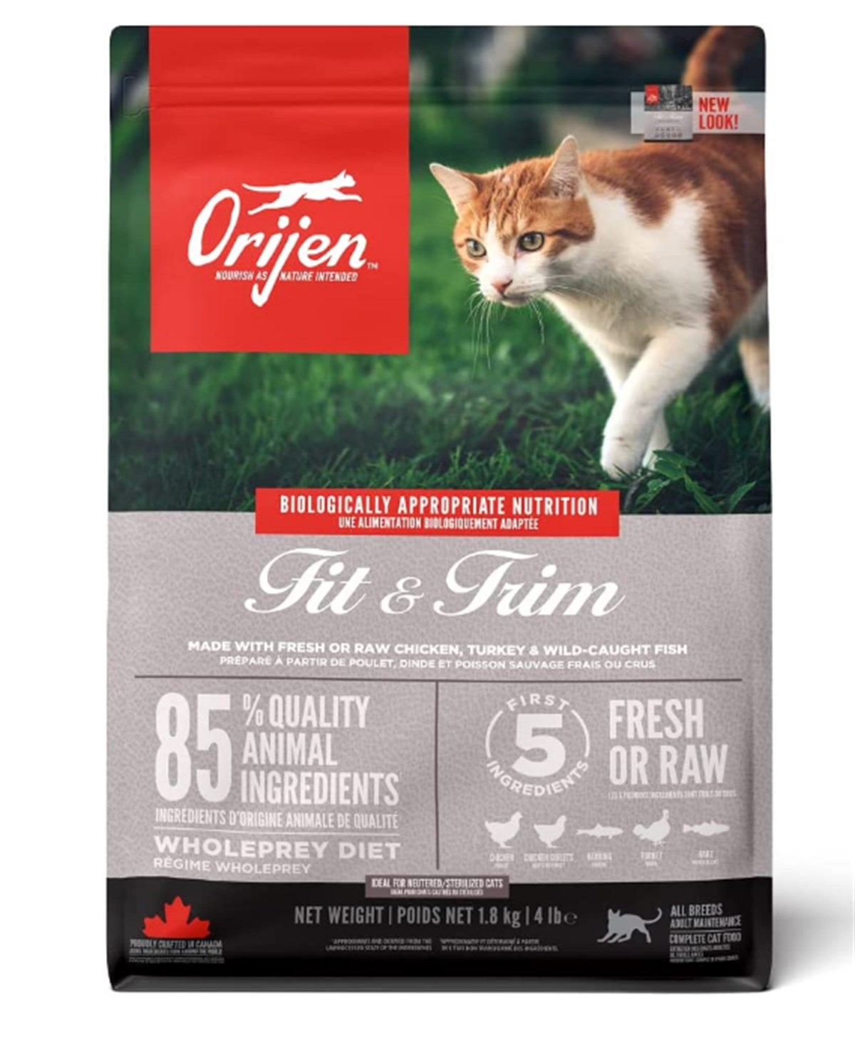 Orijen Fit & Trim Kilolu Kediler İçin Tahılsız Mama 1,8 Kg