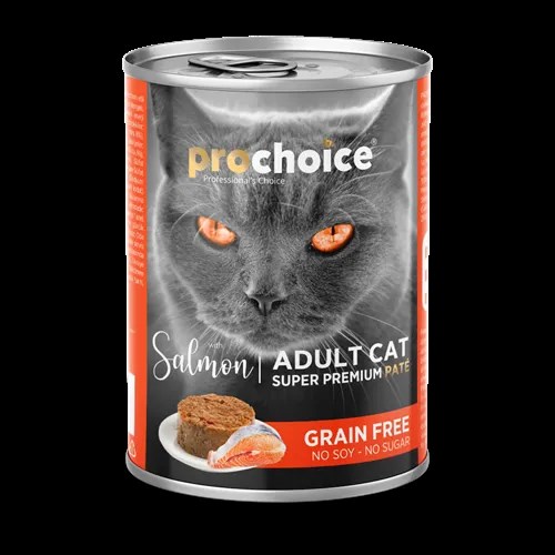 Prochoice Yetişkin Kediler İçin, Tahılsız, Somon Balıklı Ezme Konserve 12x400 gr