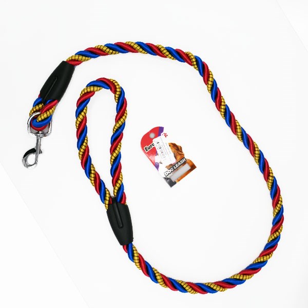 EuroDog Köpek Uzatma 14 mm x 120cm Sarı Krmz. Mavi