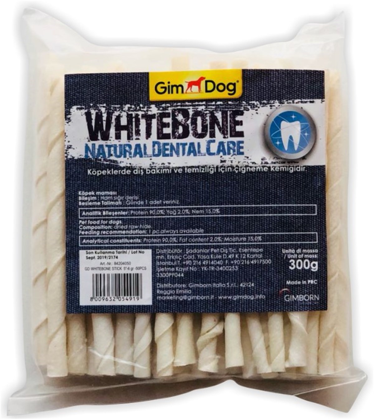 Gimdog Mordimi Burgu Çubuk 5'' 6 Gr 50Li White