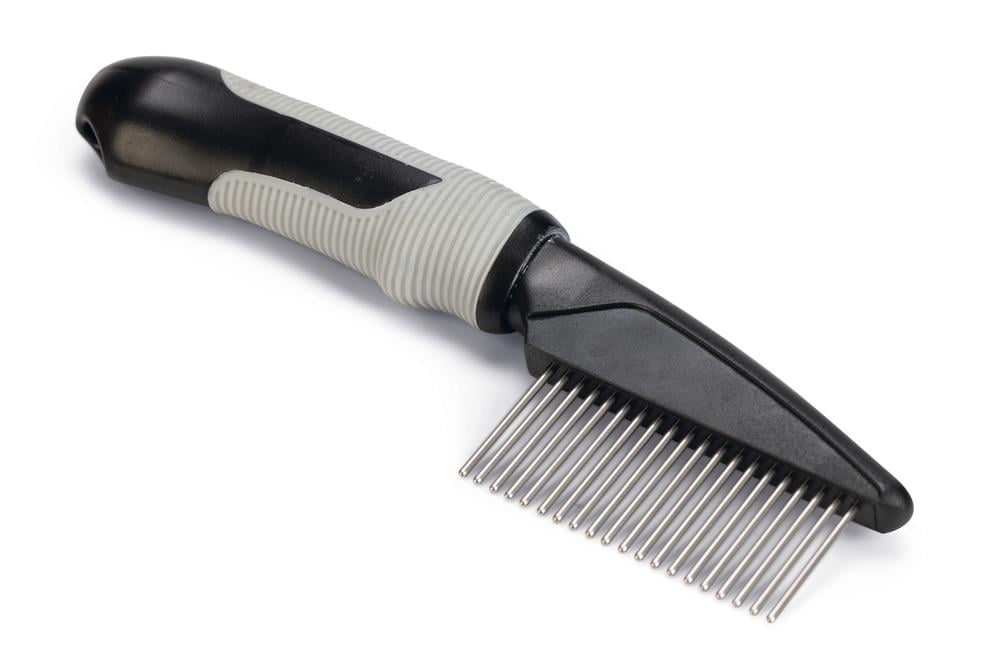 Beeztees Tüy Dökme Dönemi Köpek Tarağı, L, Siyah Gri, 21cm, 21x5,5x3cm