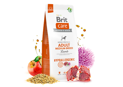 Brit Care Orta Irk Yetişkin Köpekler İçin, Tek Proteinli, Hipoalerjenik, Kuzu Etli Kuru Mama 12 kg