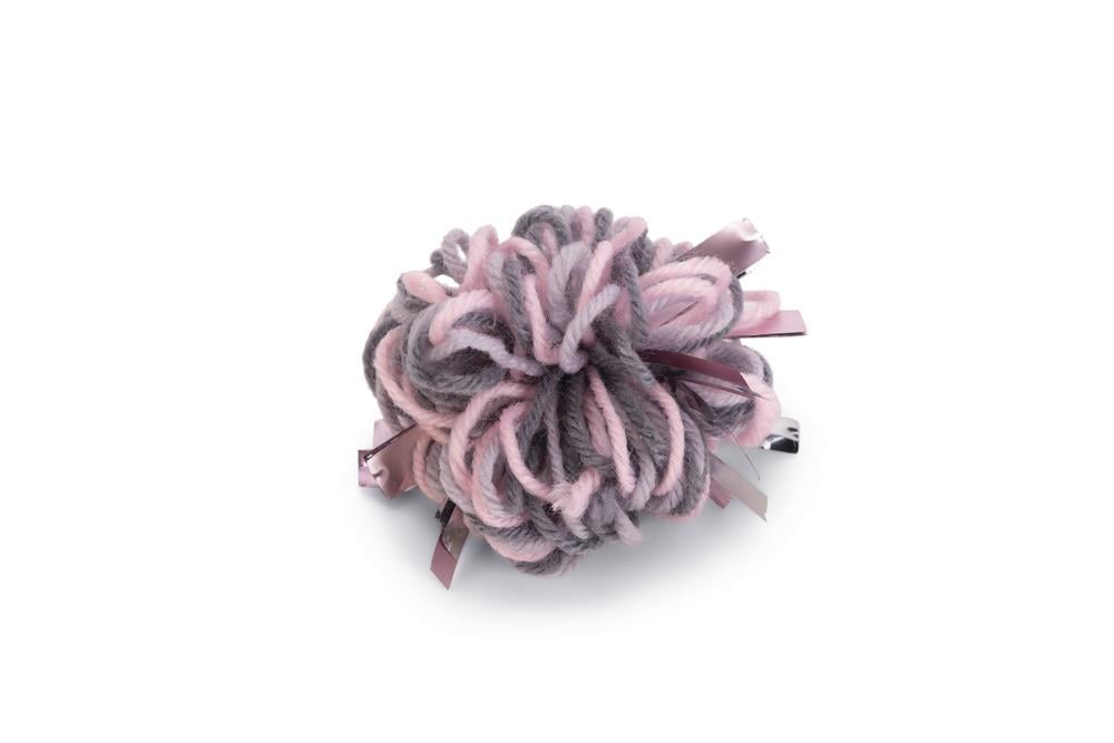 Beeztees Kedi Oyuncağı, Top, Yün, Pembe ve Gri, 7cm