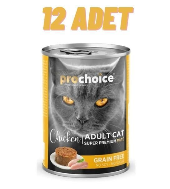 ProChoice Adult Cat Chicken Pate Kedi Konservesi 12x400 gr