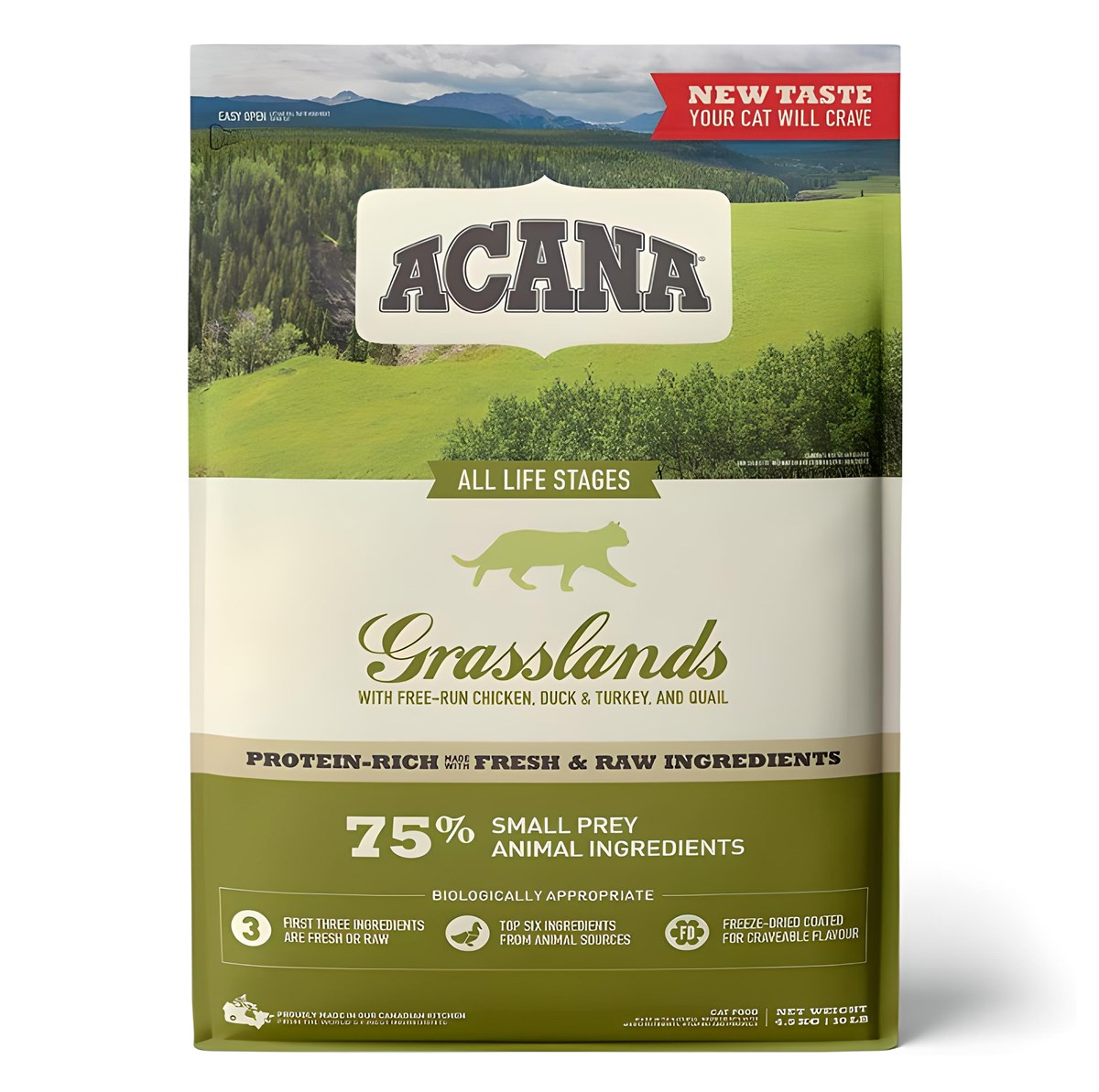 Acana Grasslands Ördekli Ve Tavuklu Tahılsız Kedi Maması 4,5  Kg
