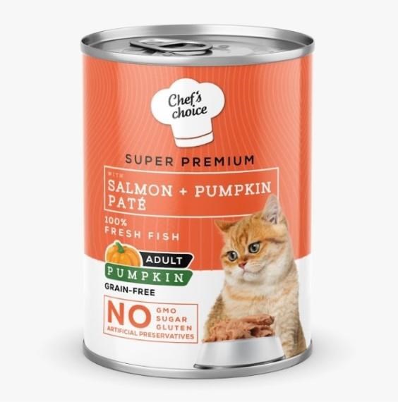 Chefs Choice Salmon Pumpkin Somonlu Balkabaklı Pate Kedi Konservesi 400 Gr