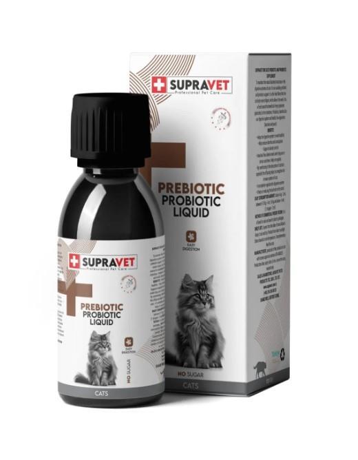 Supravet Kediler İçin Bağışıklık Güçlendirici Sıvı Probiyotik ve Prebiyotik Takviyesi 100 ml
