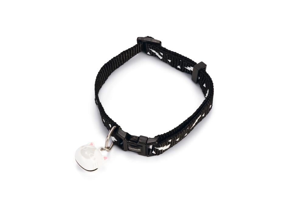 Beeztees Kedi Boyun Tasması, Zilli, Siyah, 20-30cm