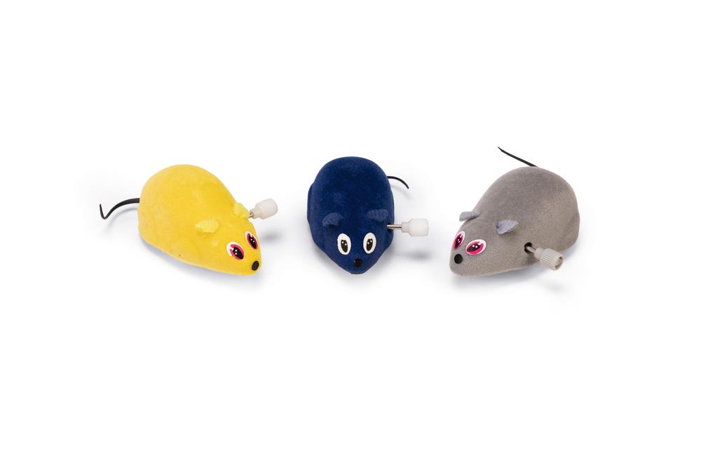 Beeztees Kedi Oyuncağı, Kurmalı Fare, Çeşitli Renklerde, 6,5x5x3cm