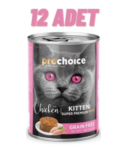 ProChoice Kitten Cat Tavuklu Pate Yavru Kedi Konservesi 12x400 gr