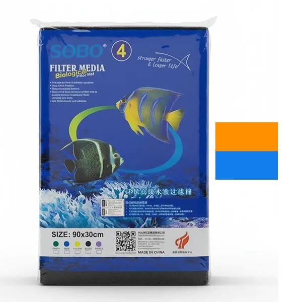 Sobo Filtre Süngeri 90x30x2 Turuncu Mavi