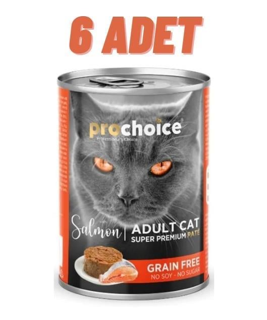 ProChoice Adult Cat Salmon Pate Kedi Konservesi 6x400 gr