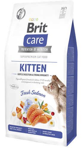 Brit Care Yavru Kediler İçin, Tahılsız, Hipoalerjenik, Taze Somonlu Kuru Mama 7 kg