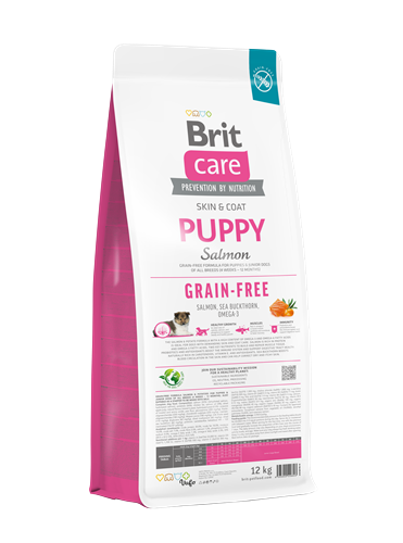 Brit Care Deri Ve Tüy Hassasiyeti Olan Yavru Köpekler İçin, Tahılsız, Somonlu Kuru Mama 12 kg