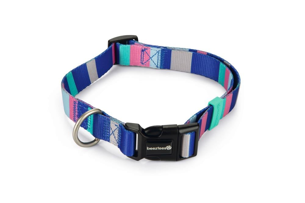 Beeztees Köpek Boyun Tasması, Renkli Kalın Çizgiler, 48-70cm, 25mm