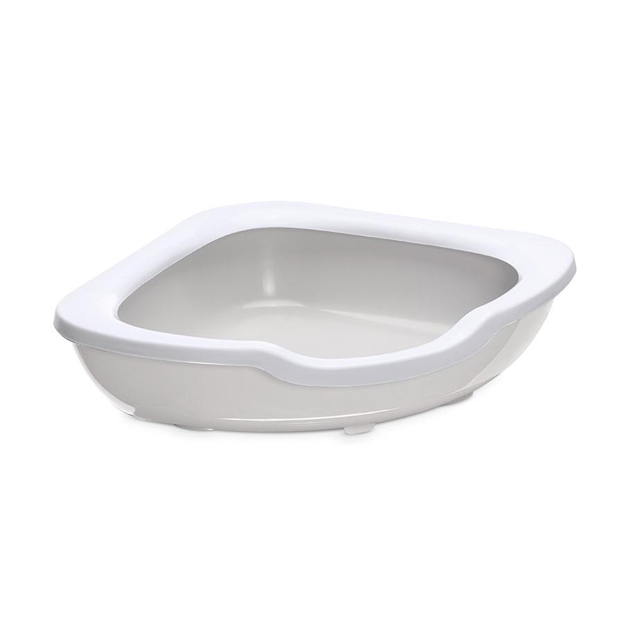 Imac Fred Açık Köşe Kedi Tuvaleti Bej/beyaz 51x51x15,5cm