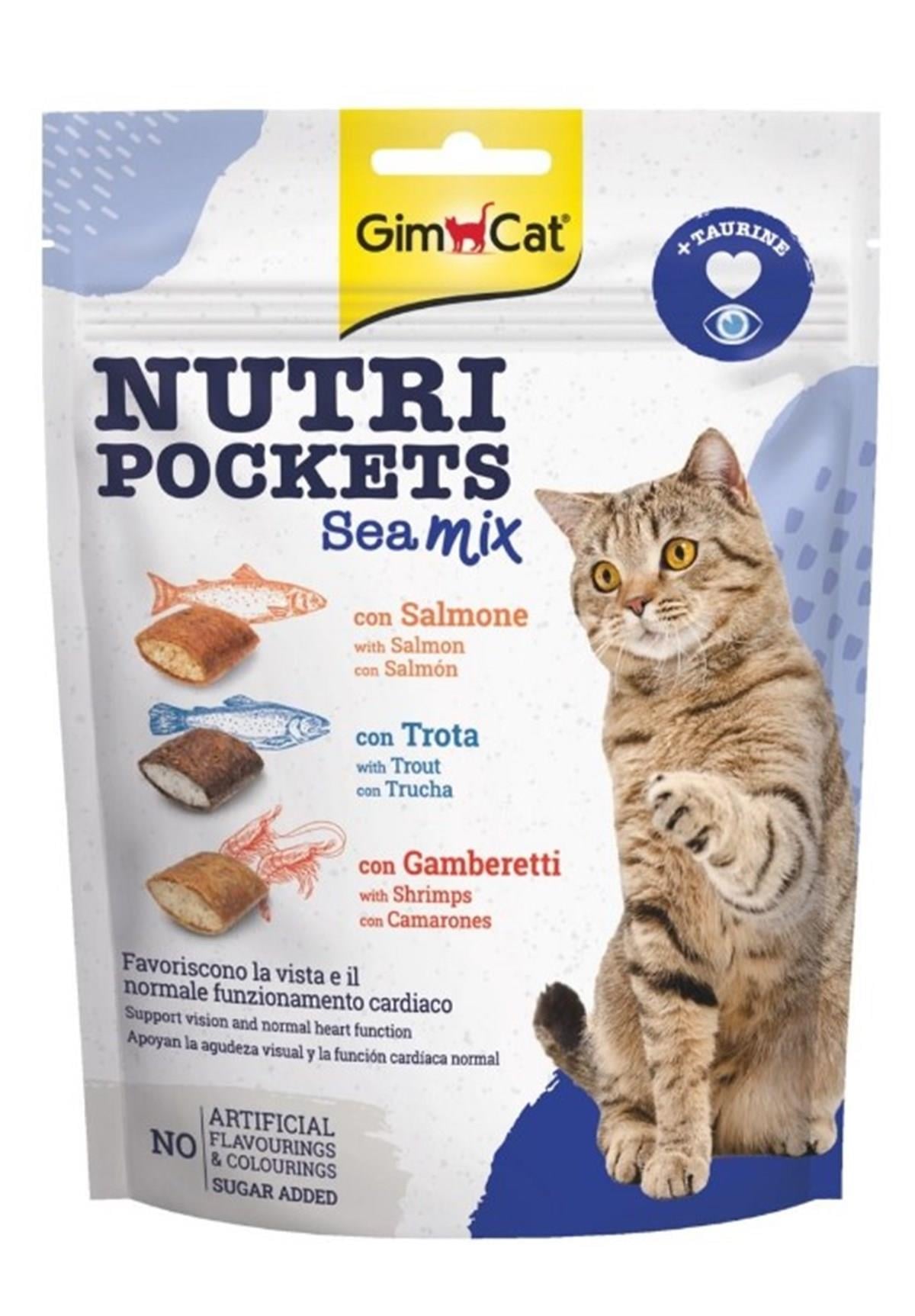 Gimcat Nutri Pockets Sea Mix Kedi Ödül Tableti 150 Gr