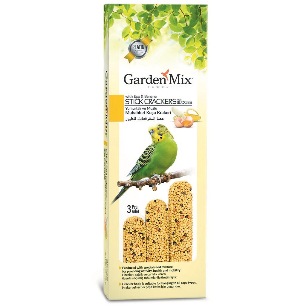 Gardenmix Platin Muzlu Yumurtalı Kuş Krakeri 3lü