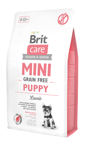 Brit Care Mini Irk Yavru Köpekler İçin, Tahılsız, Hipoalerjenik Kuzu Etli Kuru Mama 2 kg