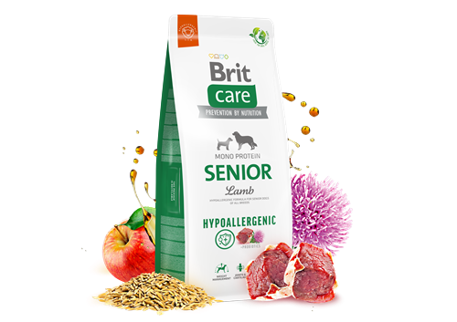 Brit Care Yaşlı Köpekler İçin, Tek Proteinli, Hipoalerjenik, Kuzu Etli Kuru Mama 12 kg