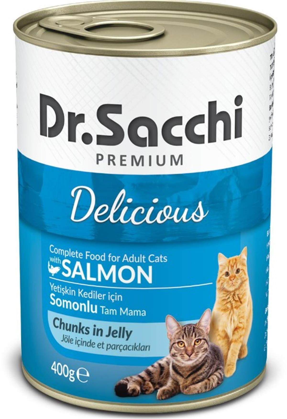 Dr.Sacchi Somonlu Kedi Konservesi 400 Gr
