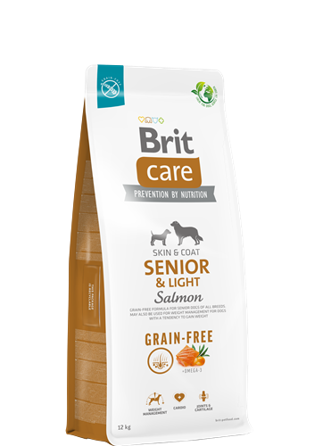 Brit Care Kilo Kontrolü Ve Deri - Tüy Hassasiyeti Olan Yaşlı Köpekler İçin, Tahılsız, Somonlu Kuru Mama 12 kg