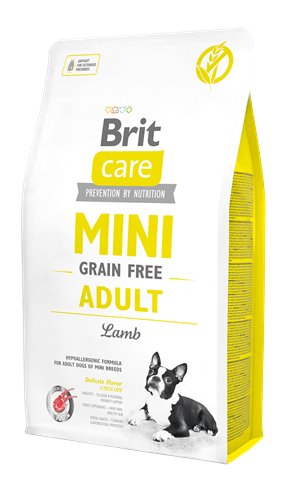 Brit Care Mini Irk Yetişkin Köpekler İçin, Tahılsız, Hipoalerjenik Kuzu Etli Kuru Mama 2 kg
