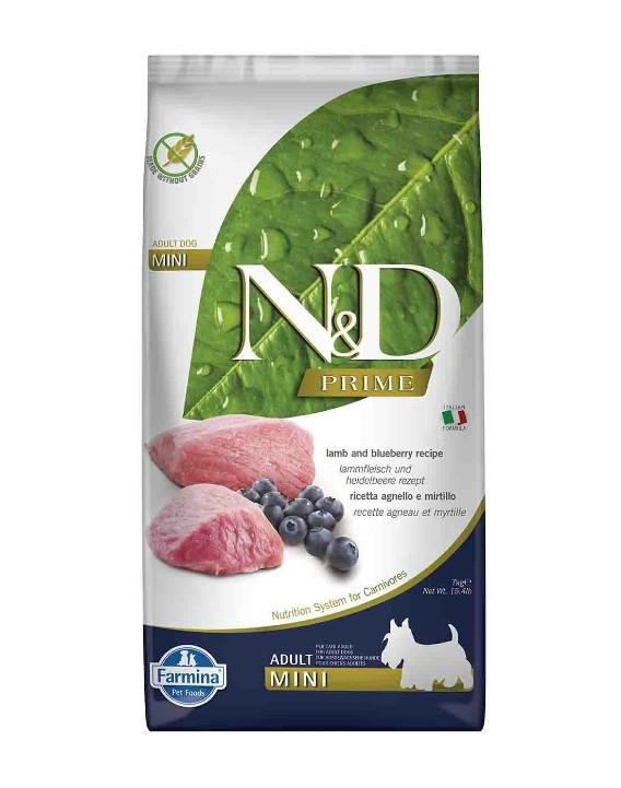 N&D Kuzulu Yaban Mersinli Tahılsız Küçük Irk Köpek Maması 7 Kg