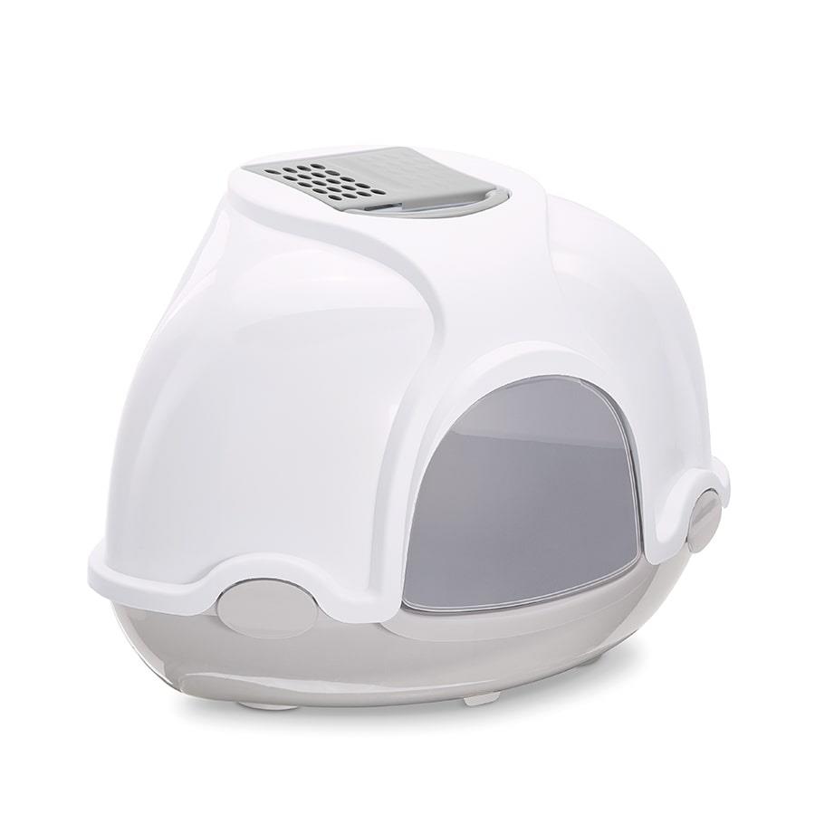 Imac Gınger Kapalı Köşe Kedi Tuvaleti Gri/beyaz 52x52x44,5cm