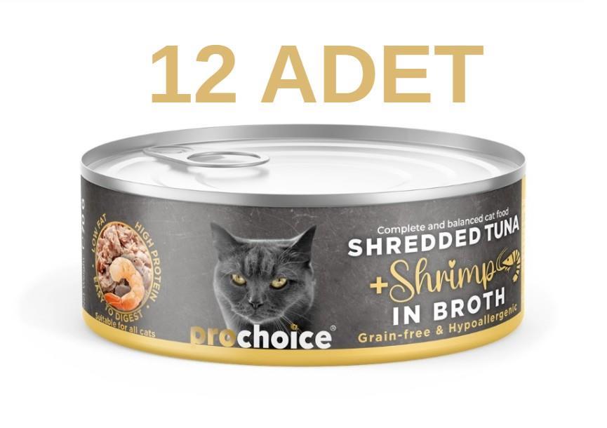 ProChoice Deluxe Shredded Ton Balıklı Kardesli Kedi Konservesi 12x70 gr