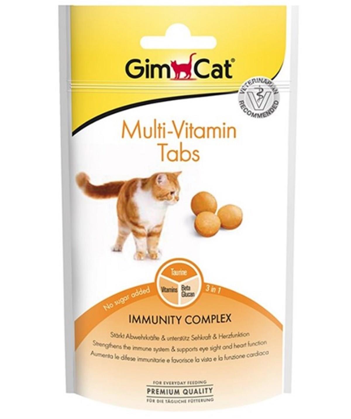 Gimcat Multi-Vitamin Tabs Kedi Ödül Tableti 40 Gr
