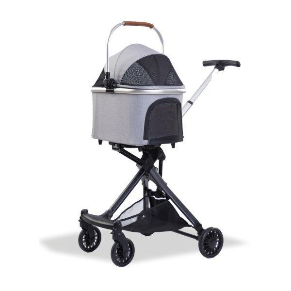 EuroDog Katlanabilir Köpek Arabası Gri 83x48,5x110 cm