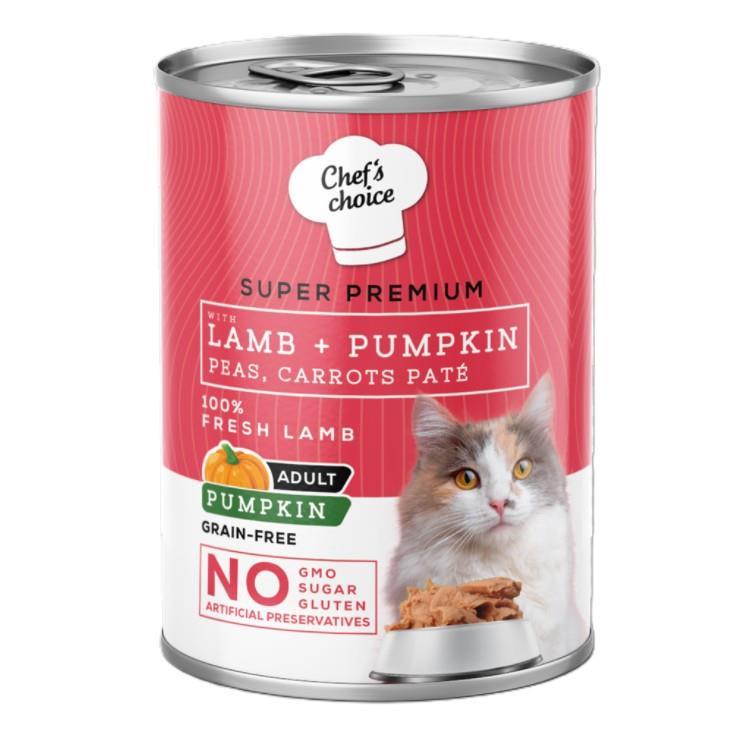 Chefs Choice Lamb Pumpkin Kuzulu Balkabaklı Pate Kedi Konservesi 400 Gr