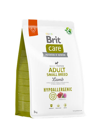 Brit Care Küçük Irk - Yetişkin Köpekler İçin, Tek Proteinli, Hipoalerjenik, Kuzu Etli Kuru Mama 3 kg