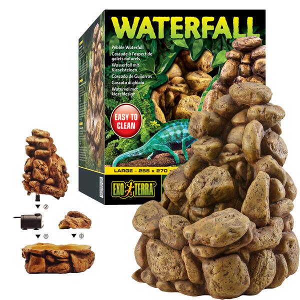 Exo Terra Çakıl Taşı Yüzeyli Şelale - (L)