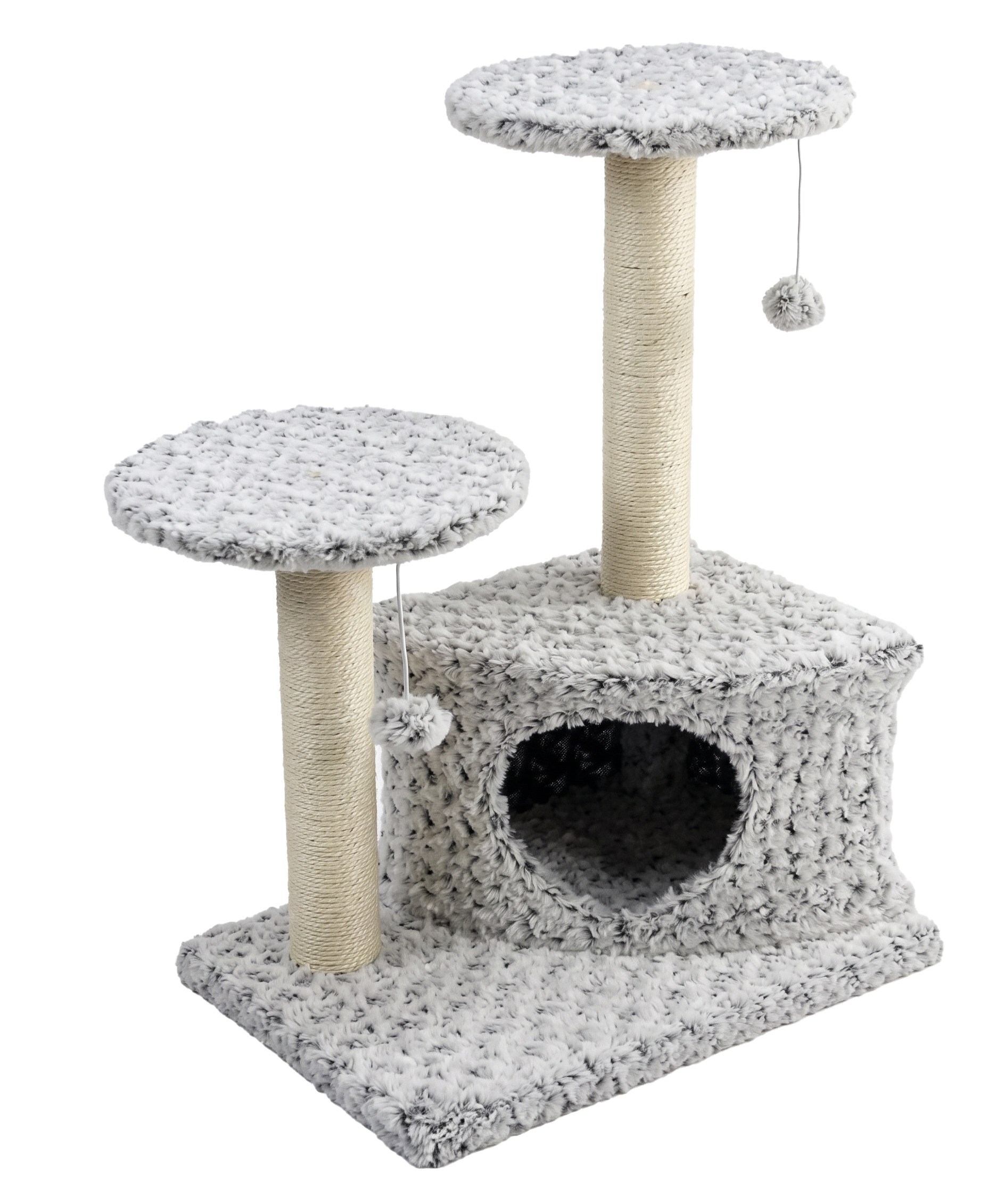 Tommy Kedi Evli Tırmalama Gri 45x33x70