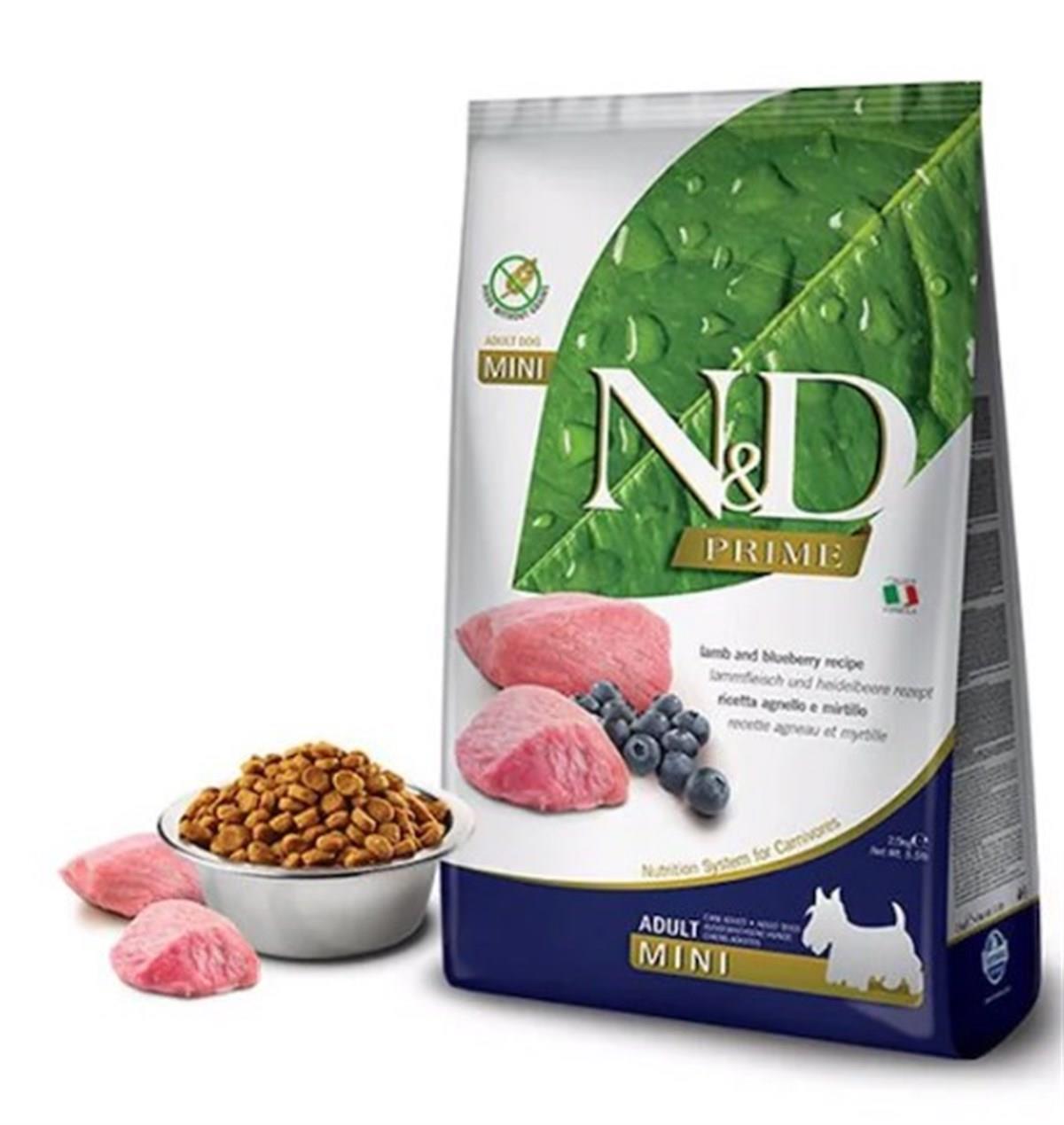 N&D Kuzulu Yaban Mersinli Tahılsız Küçük Irk Köpek Maması 2,5 Kg