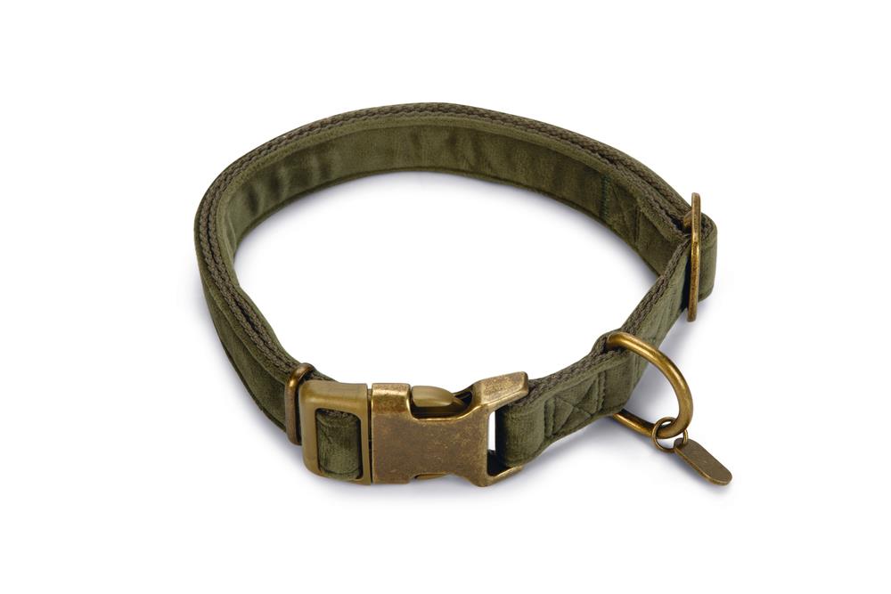 Beeztees DBL Köpek Tasması, Kadife, Nefti, 48-70cm, 25mm