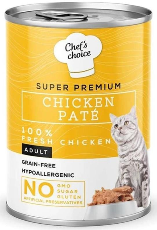Chefs Choice Tavuklu Pate Kedi Konservesi 12X400 Gr