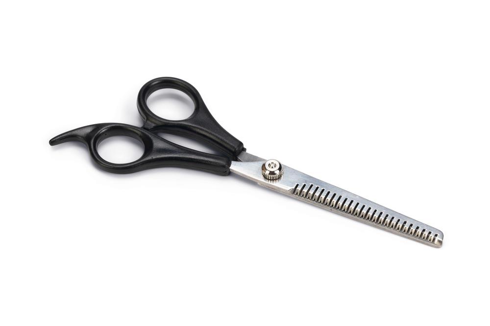 Beeztees Köpek Tüy İnceltme Makası, Siyah, 17cm, 17x6x1cm