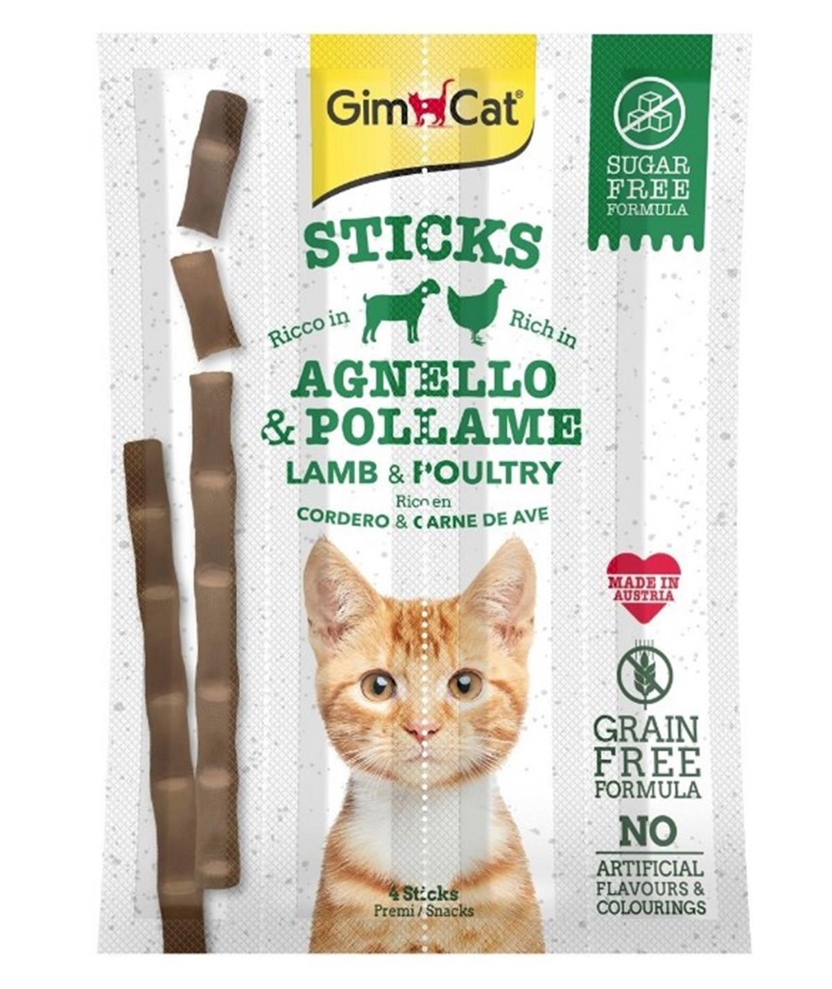 Gimcat Stick Kuzulu Tavuklu Kedi Ödül Çubukları 4 lü 20 Gr